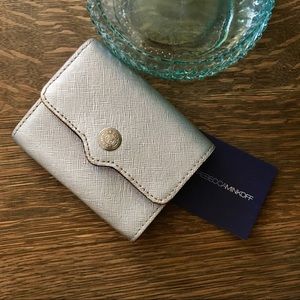 REBECCA MINKOFF small silver coin purse wallet